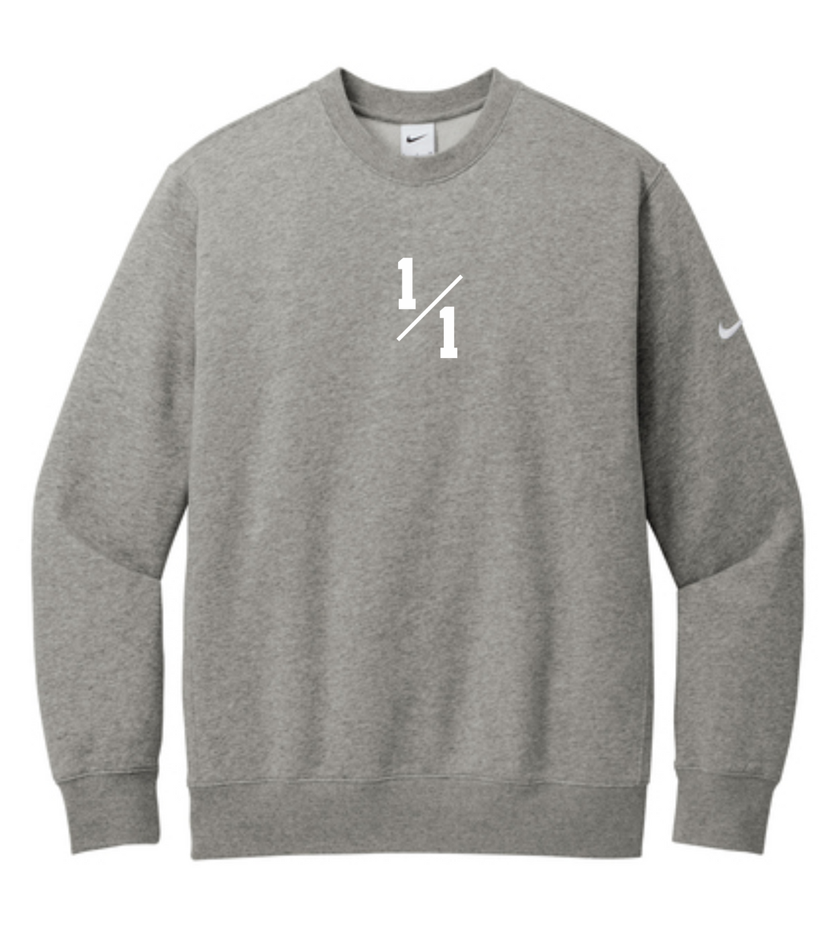 1/1 NIKE CLUB FLEECE SLEEVE SWOOSH CREW