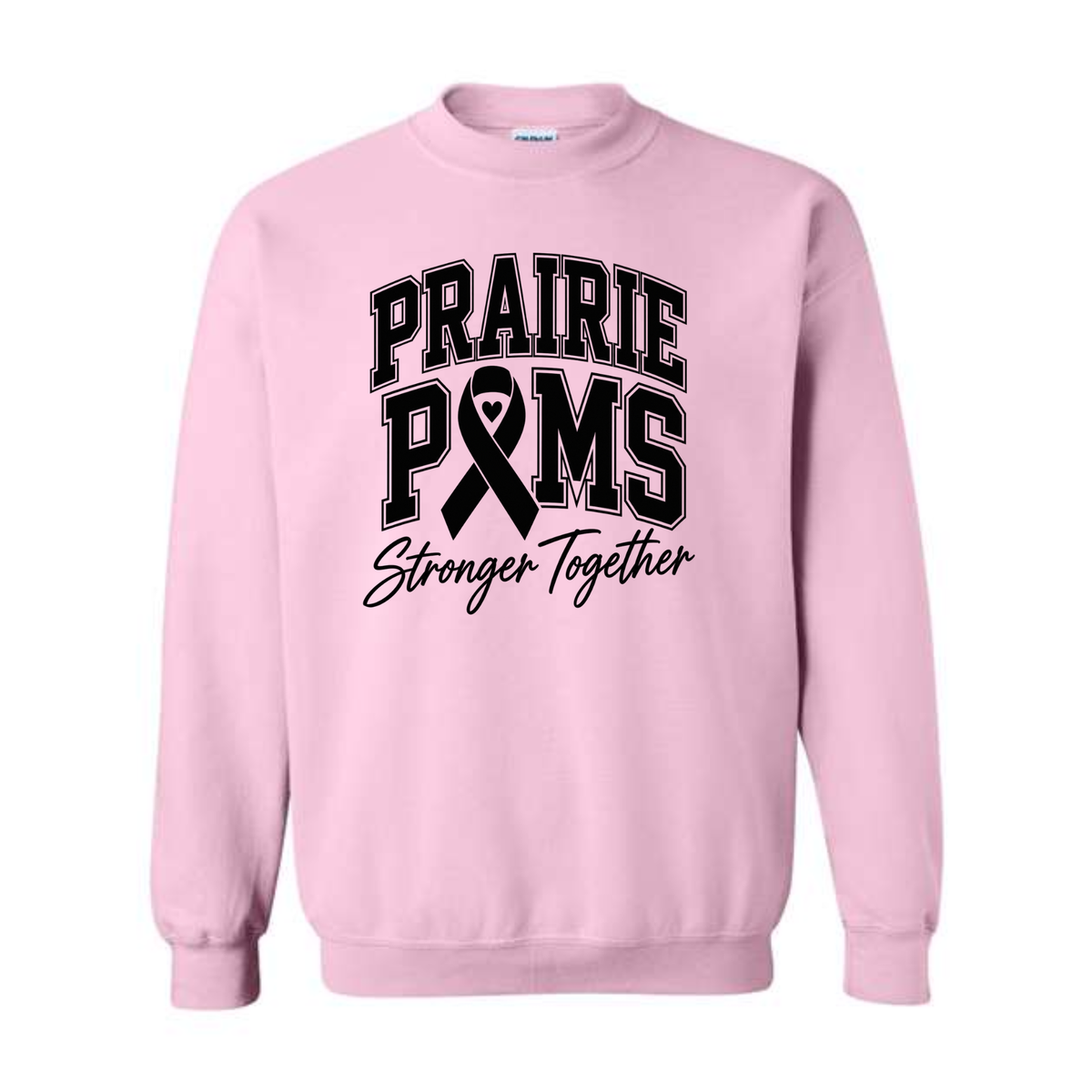 PRAIRIE POMS AWARNESS CREW - GILDAN