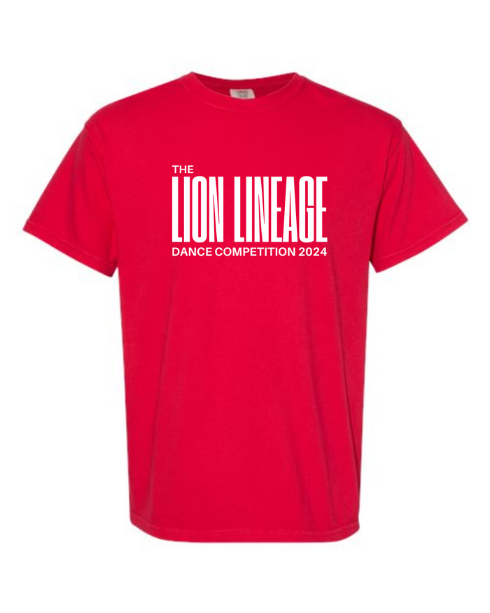 LION LINEAGE BLOCK - RED - COMFORT COLORS